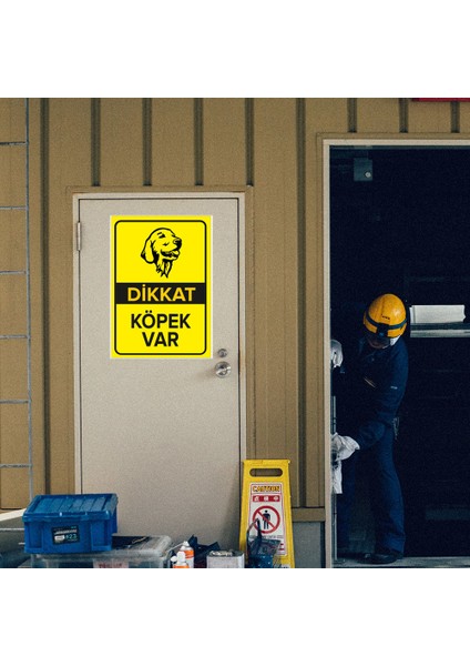 - Dikkat Köpek Var Levhası Golden Retriever - Sac Malzeme 25 x 35 cm fırsatları