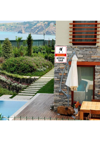 - Dikkat Köpek Var Levhası Minik Dikkatli Terrier - Sac Malzeme 25 x 35 cm modelleri