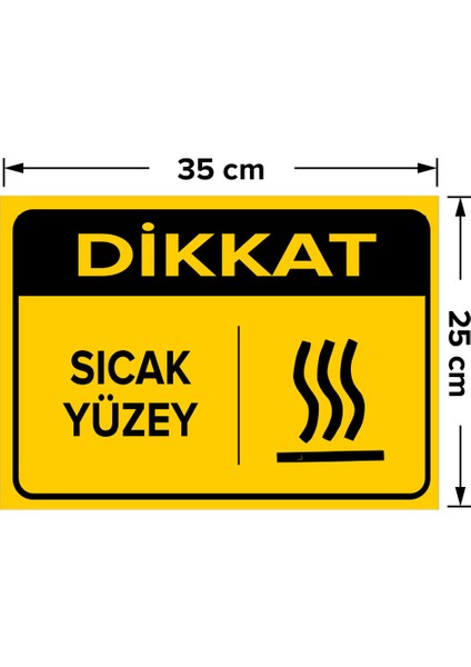 - Dikkat Sıcak Yüzey Levhası - Sac Malzeme 25 x 35 cm fiyatları