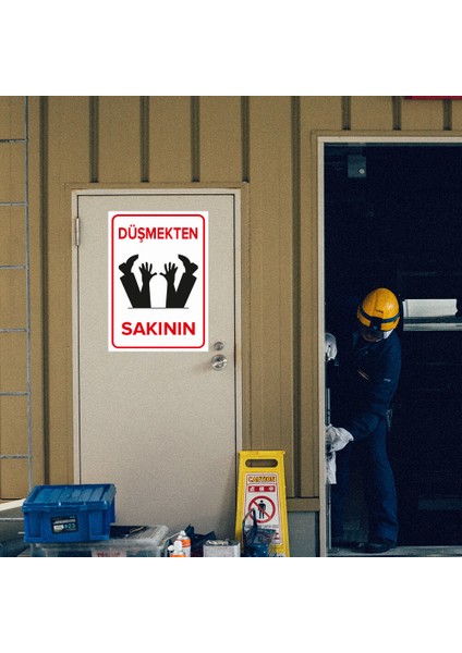 - Düşmekten Sakının Levhası - Sac Malzeme 25 x 35 cm modelleri
