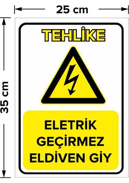 - Elektrik Geçirmez Eldiven Giy Levhası - Sac Malzeme 25 x 35 cm fiyatları