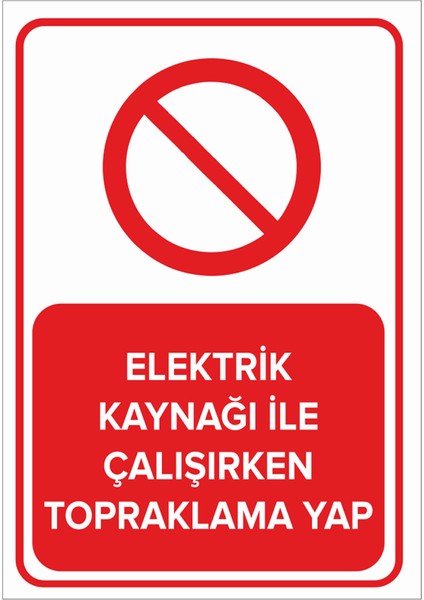 - Elektrik Kaynağı İle Çalışırken Topraklama Yap Levhası - Sac Malzeme 25 x 35 cm