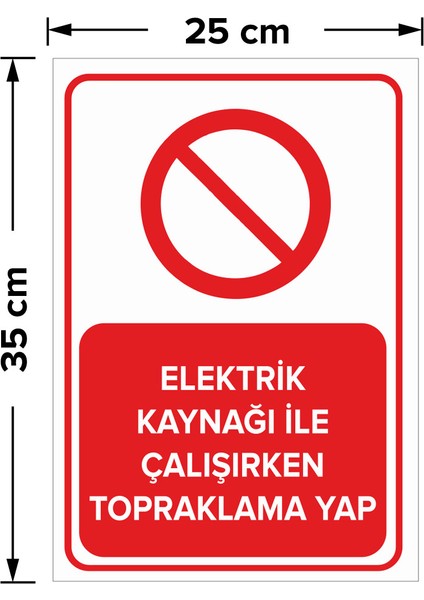 - Elektrik Kaynağı İle Çalışırken Topraklama Yap Levhası - Sac Malzeme 25 x 35 cm fiyatları