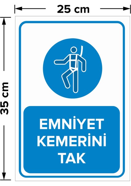 - Emniyet Kemerini Tak Levhası - Sac Malzeme 25 x 35 cm