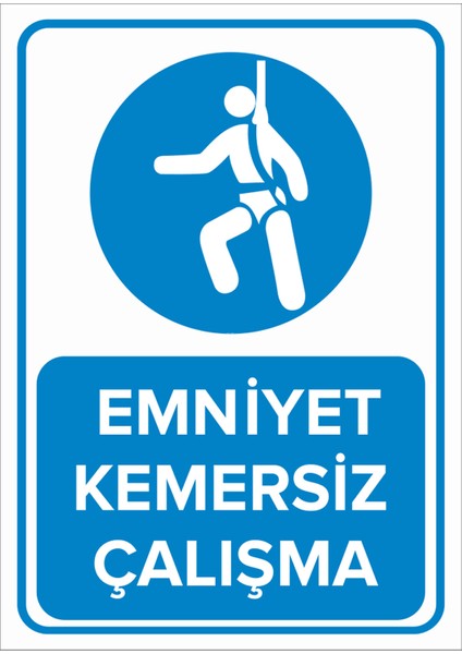 - Emniyet Kemersiz Çalışma Levhası - Sac Malzeme 25 x 35 cm
