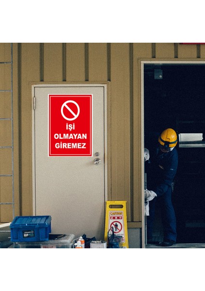 - İşi Olmayan Giremez Levhası - Sac Malzeme 25 x 35 cm modelleri