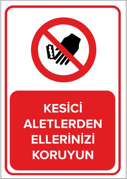 - Kesici Aletlerden Ellerinizi Koruyun Levhası - Sac Malzeme 25 x 35 cm