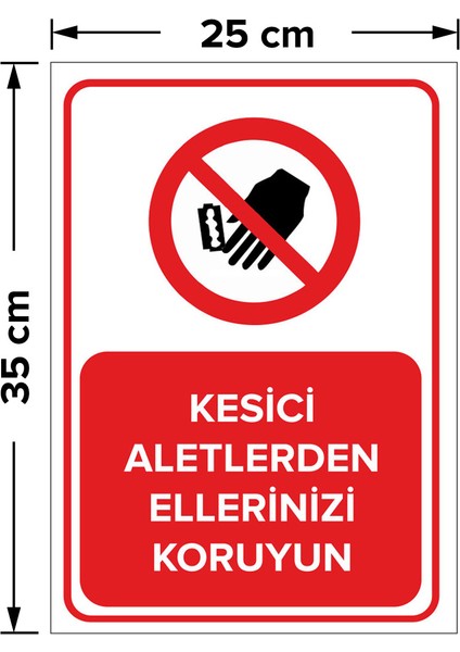 - Kesici Aletlerden Ellerinizi Koruyun Levhası - Sac Malzeme 25 x 35 cm fiyatları