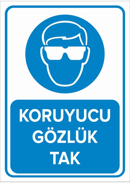 - Koruyucu Gözlük Tak Levhası - Sac Malzeme 25 x 35 cm