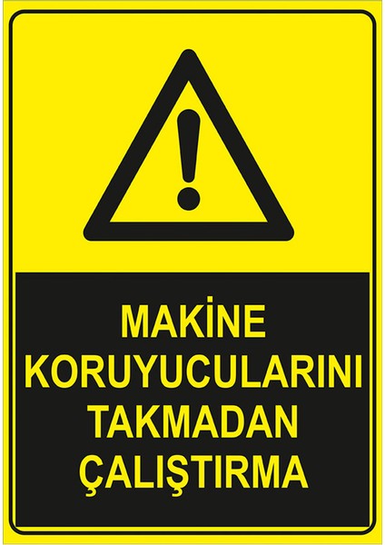 - Makine Koruyucularını Takmadan Çalıştırma Levhası - Sac Malzeme 25 x 35 cm fiyatları