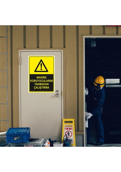 - Makine Koruyucularını Takmadan Çalıştırma Levhası - Sac Malzeme 25 x 35 cm modelleri