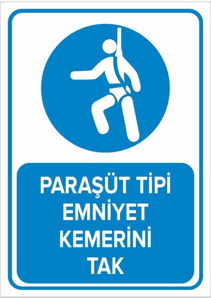 - Paraşüt Tipi Emniyet Kemerini Tak Levhası - Sac Malzeme 25 x 35 cm