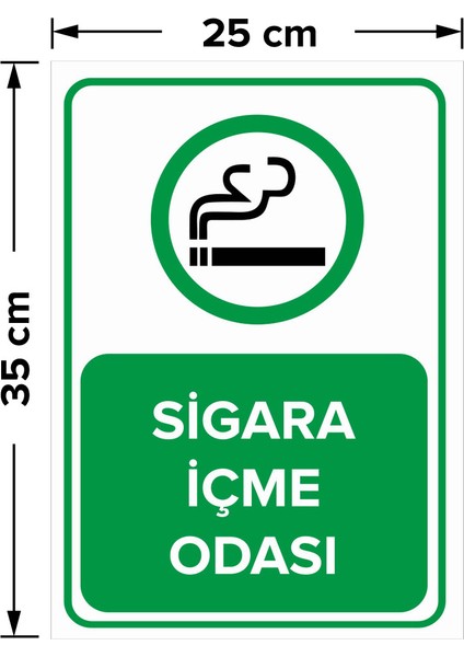 - Sigara İçme Odası Levhası - Sac Malzeme 25 x 35 cm fiyatları