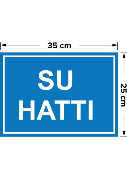 - Su Hattı Levhası - Sac Malzeme 25 x 35 cm fiyatları
