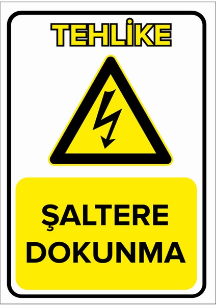 - Şaltere Dokunma Levhası - Sac Malzeme 25 x 35 cm