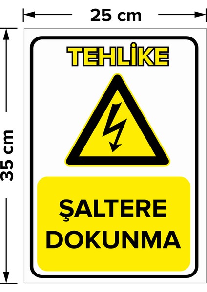 - Şaltere Dokunma Levhası - Sac Malzeme 25 x 35 cm fiyatları