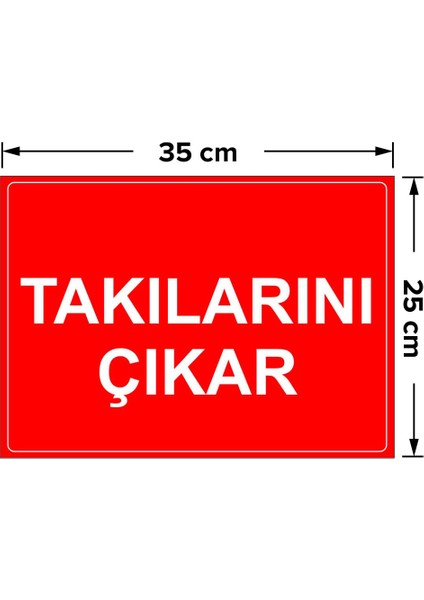 - Takılarını Cıkar Levhası - Sac Malzeme 25 x 35 cm fiyatları