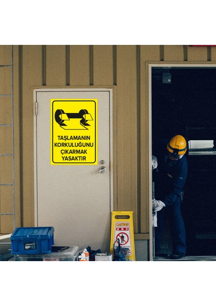 - Taşlamanın Korkuluğunu Çıkarmak Yasaktır Levhası - Sac Malzeme 25 x 35 cm modelleri