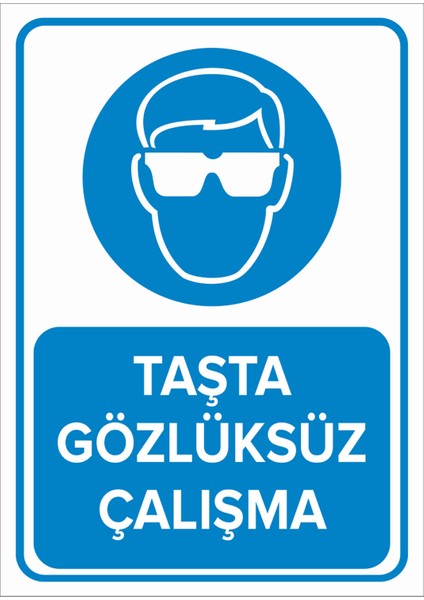 - Taşta Gözlüksüz Çalışma Levhası - Sac Malzeme 25 x 35 cm