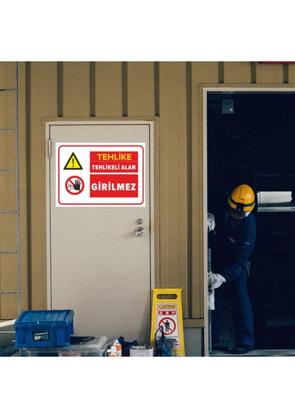 - Tehlike Tehlikeli Alan Girilmez Levhası - Sac Malzeme 25 x 35 cm modelleri