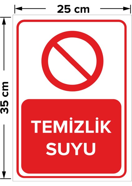 - Temizlik Suyu Levhası - Sac Malzeme 25 x 35 cm fiyatları