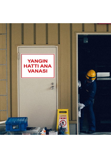 - Yangın Hattı Ana Vanasi Levhası - Sac Malzeme 25 x 35 cm modelleri