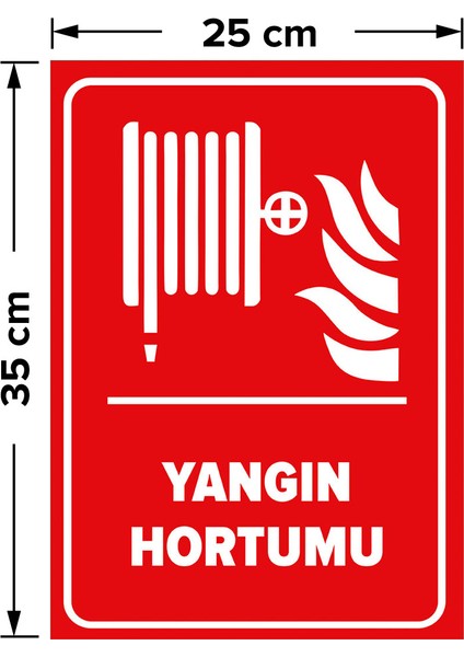 - Yangın Hortumu Levhası - Sac Malzeme 25 x 35 cm fiyatları