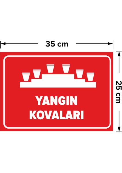 - Yangın Kovaları Levhası - Sac Malzeme 25 x 35 cm fiyatları