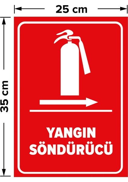 - Yangın Söndürücü Sağa Ok Levhası - Sac Malzeme 25 x 35 cm fiyatları