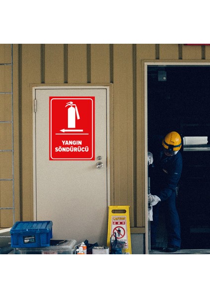 - Yangın Söndürücü Sol Ok Levhası - Sac Malzeme 25 x 35 cm modelleri