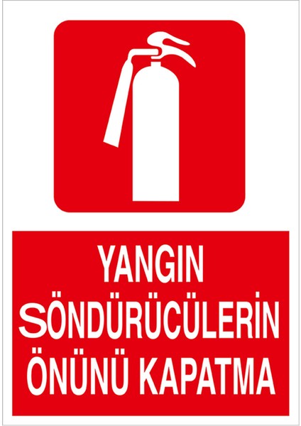 - Yangın Söndürücülerin Önünü Kapatma Levhası - Sac Malzeme 25 x 35 cm
