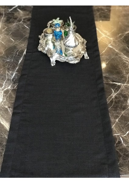 Mia Simli Siyah Runner 40 x 150CM Dertsiz, Leke Tutmaz
