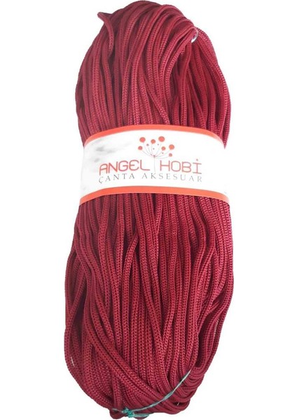 Angel Çanta Akssesuar Polyester Rulo Makrome Bordo 5mm