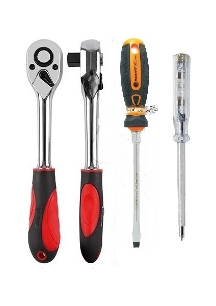 Set Lokma Cırcır Kolu Tornavida Kontrol Kalemi