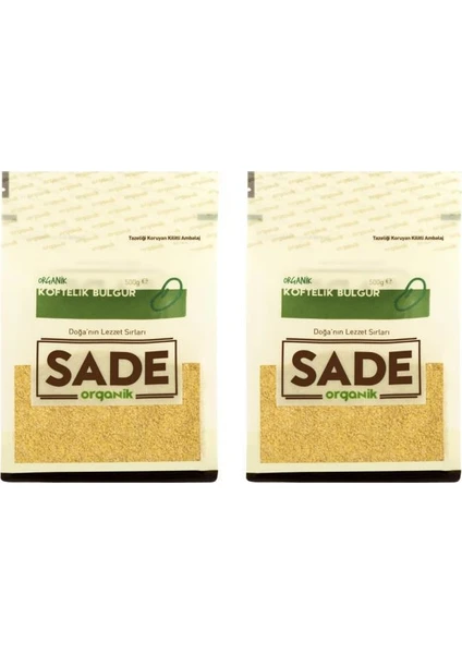 Sade Organik  Köftelik Bulgur 500 gr 2'li