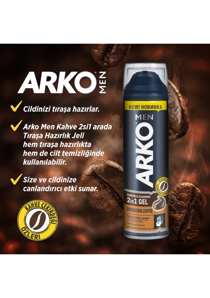 Men Coffee Tıraş Jel 200 ml