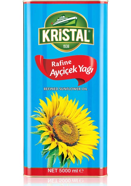 Rafine Ayçiçek Yağı Teneke 5 Lt