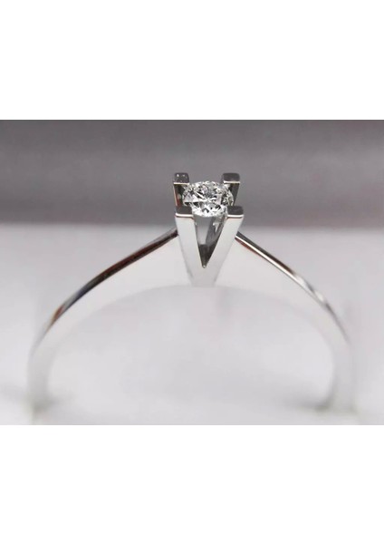 Pırlanta Tektaş Altın Yüzük 0.10 ct