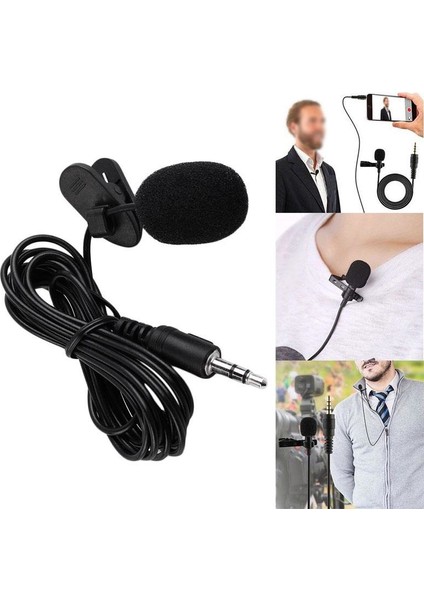 yaka mikrofonu 3.5mm stereo jaklı yaka mikrofonu 3m