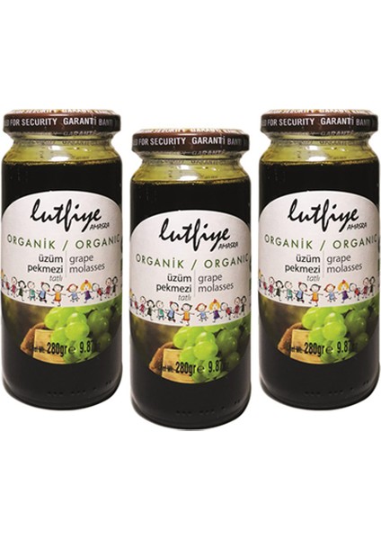 Organik Üzüm Pekmezi 280 gr / 3'lü Paket