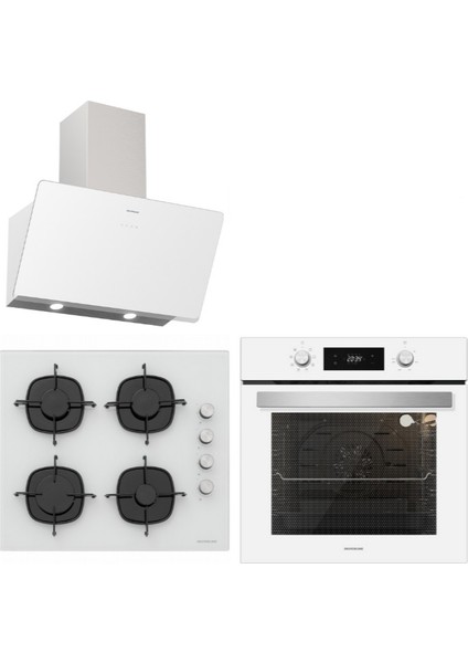 Beyaz Cam Ankastre Set (BO6504W01 + CS5335W01 + 3457)