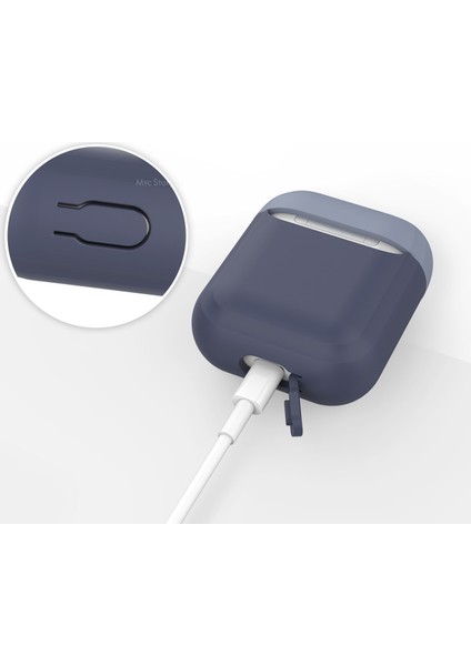 AirPods Kılıf Koruyucu Case 2MM Silikon Yedek Kapak Hediyeli PT88-Z