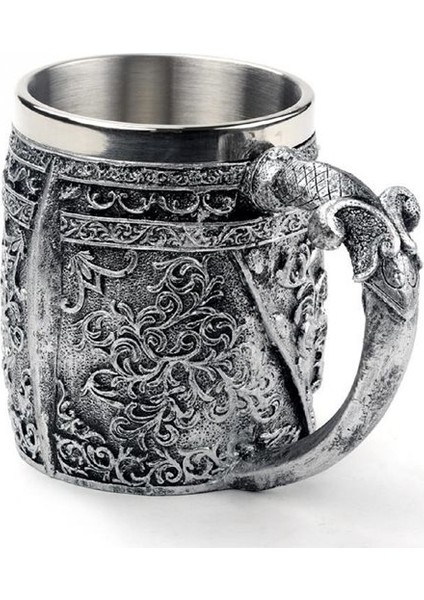 Şövalye Kurukafa Kabartmalı Kupa Bardak fiyatları