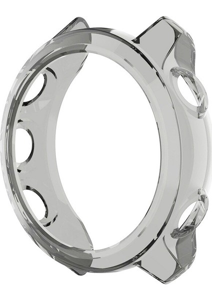 Garmin 245 - 245 Music için Silikon Kenar Koruyucu Kılıf Gri