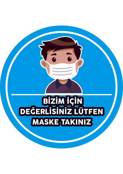 Burada Reklam Ajans Medikal 30x30 cm ve Pandemi Için Folyo Baskı Etiket Bizim Için Değerlisiniz