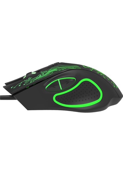 HY-X8 Eagle Siyah Led Işıklı 3600 Dpi. 6D Gaming Oyuncu Mouse