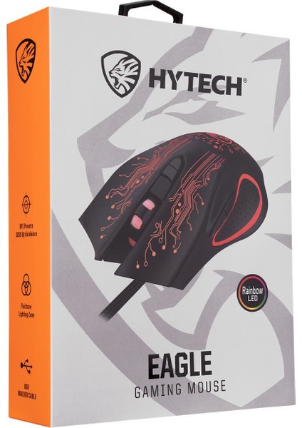 HY-X8 Eagle Siyah Led Işıklı 3600 Dpi. 6D Gaming Oyuncu Mouse