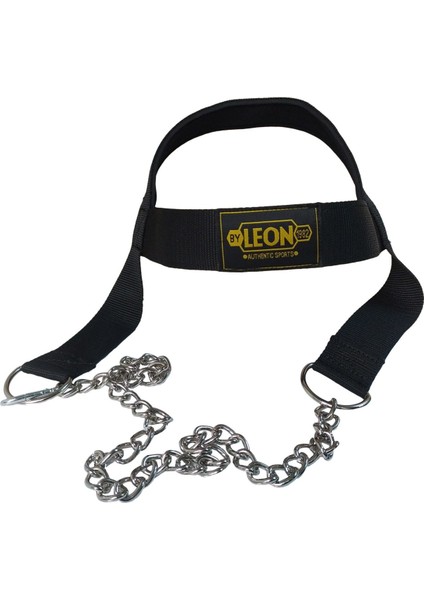 Leon Classic Egzersiz Ağırlık Çalışma Fitness Baş Boyun Kayışı Siyah Sarı