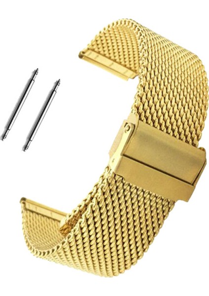 Saat Uyumlu Paslanmaz Çelik Kalın Örgü Hasır Saat Kordonu