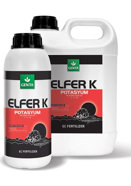 Şişirici Gübre Elfer K 1 lt (%30 Sıvı Potasyum) Genta